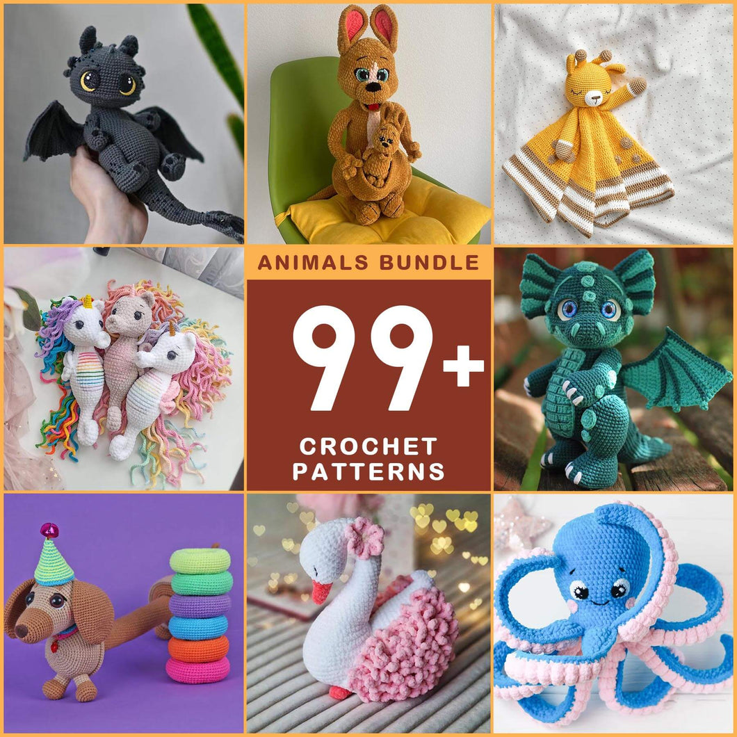 Animals bundle : 99+ Amigurumi Crochet patterns