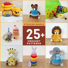 Load image into Gallery viewer, Stacking bundle : 25+ Amigurumi crochet patterns(Free Gift)
