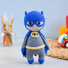 Load image into Gallery viewer, 2-in-1 Batman Superman Amigurumi Crochet Pattern
