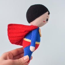 Load image into Gallery viewer, 2-in-1 Batman Superman Amigurumi Crochet Pattern
