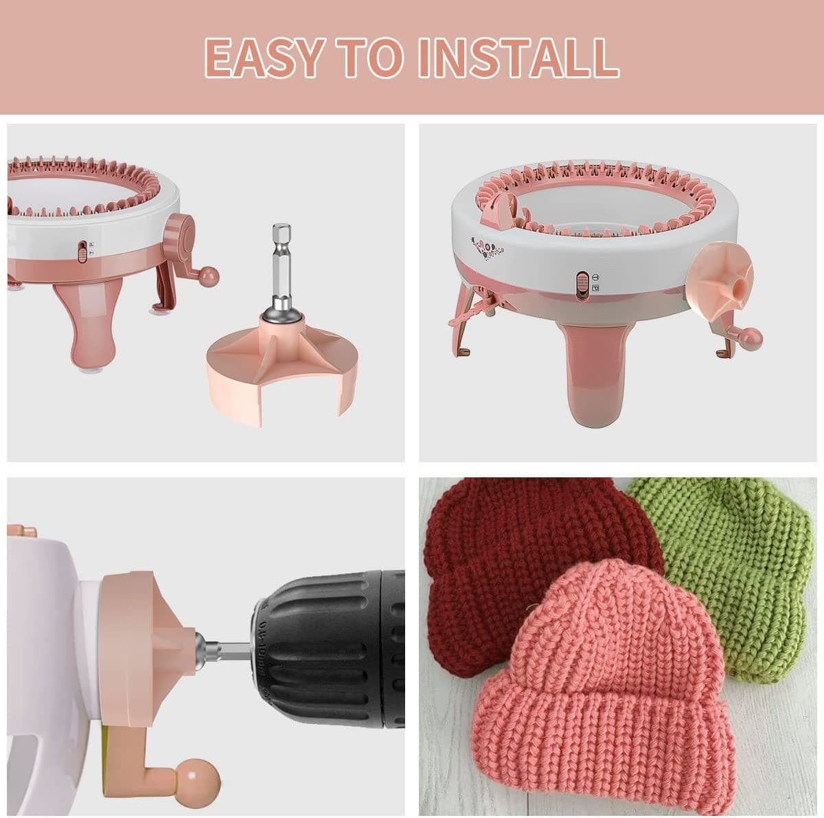 Knitting Machine Adapter Knitting Machine Adapter for Drill with Hex