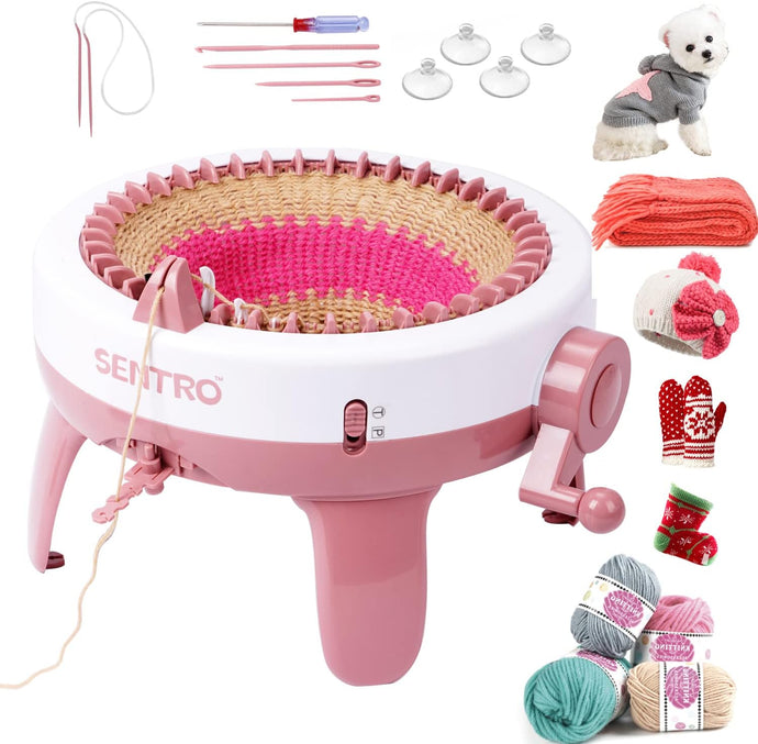 RVtiooy SENTRO Knitting Machines, 48 Needles Knitting Machine with Row  Counter, Christmas/New Year/Birthday Gifts, Knitting Machine for  Adults/Kids